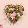 thumbnail image 2 of AMLESO Heart-Shaped Spring Wreath Front Door Garland Artificial Wall Hanging Eucalyptus, 2 of 8