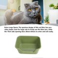 thumbnail image 3 of Large Cat Litter Box High Sides Anti Splashing Easy to Clean Simple Look Open Cat Litter Box for Large Cats Green, 3 of 4