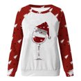 thumbnail image 4 of Puntoco Mujer Navidad Invierno Manga Larga Cuello Redondo Impresión De Letras Top Blusa Sudadera Puntoco Puntoco-9228, 4 of 4
