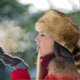 thumbnail image 3 of Winter Hat Faux Fur Raccoon Tail Russian Round Flat Top Ear Protection Thickened Autumn Winter Thermal Women Cap For Camping, One Size, 3 of 5