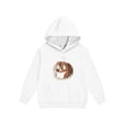 thumbnail image 4 of Vintage Sketch Jack-o-Lantern Kids Halloween 2 Piece Tracksuit, Stretch Polyester Hoodie Jogger Outfit for Boys Girls Autumn Casual Wear(White150), 4 of 6