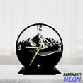 thumbnail image 2 of Handmadetneonsign Black Mountain Tabletop Metal Clock, Mountain Desktop Clock, Clock Home Decor 047371, 2 of 4