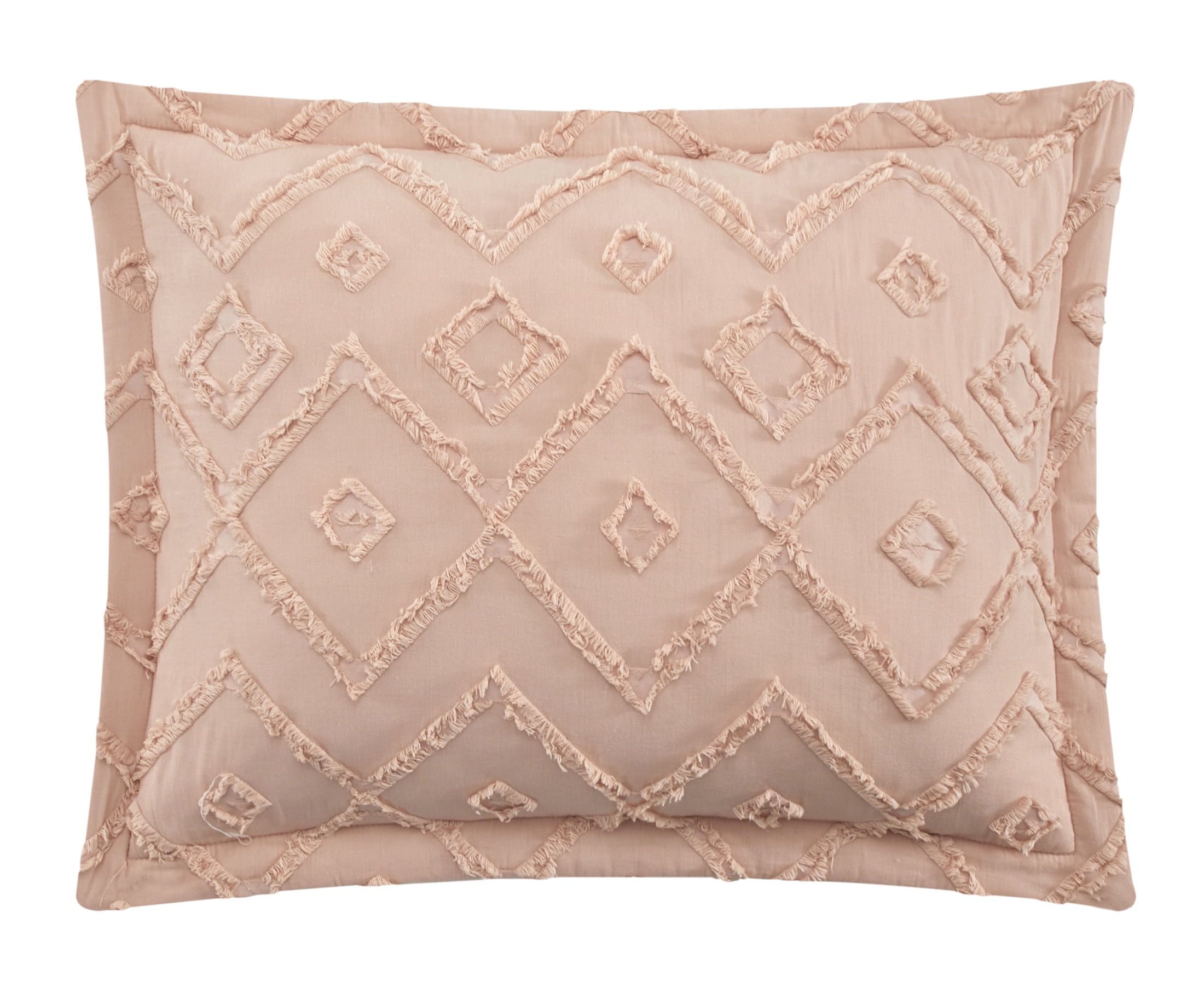 Chic Home Kade 3-Piece Jacquard Cotton Quilt Set, Queen, Dusty Rose