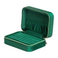 thumbnail image 3 of Caja de joyería de viaje Caja de joyería de terciopelo Caja de almacenamiento Cierre de cremallera Terciopelo de regalo verde oscuro, 3 of 8