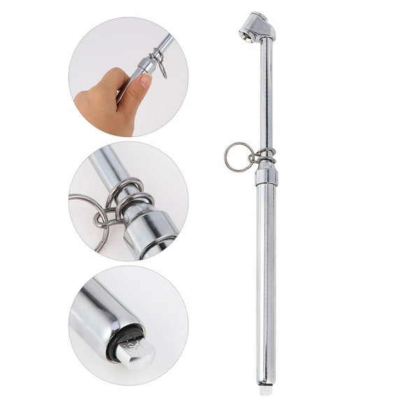 ROSENICE Tire Pressure Gauge Mechanical Air Gage Metal Stem Silver 1Set for Long Distance Travel