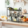 thumbnail image 6 of Auledio 3 Tier Spice Rack Adjustable Freestanding Seasoning Jars Shelf for Kitchen, Bronze, 6 of 7