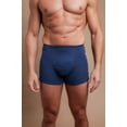 thumbnail image 5 of Men's Cottonique M17760 Latex Free Organic Cotton Drawstring Boxer Brief (Melange Blue M), 5 of 5