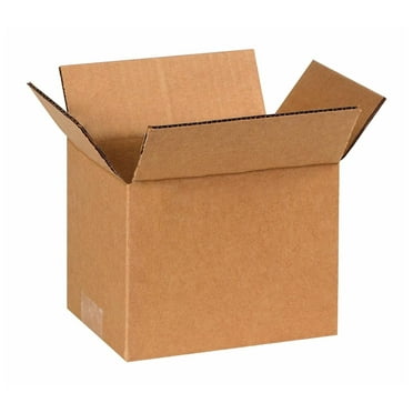 766 Corrugated Cardboard Box 7" L x 6" W x 6" H, , For Shipping, Packing and Moving (Pack of 25) 25 Pack