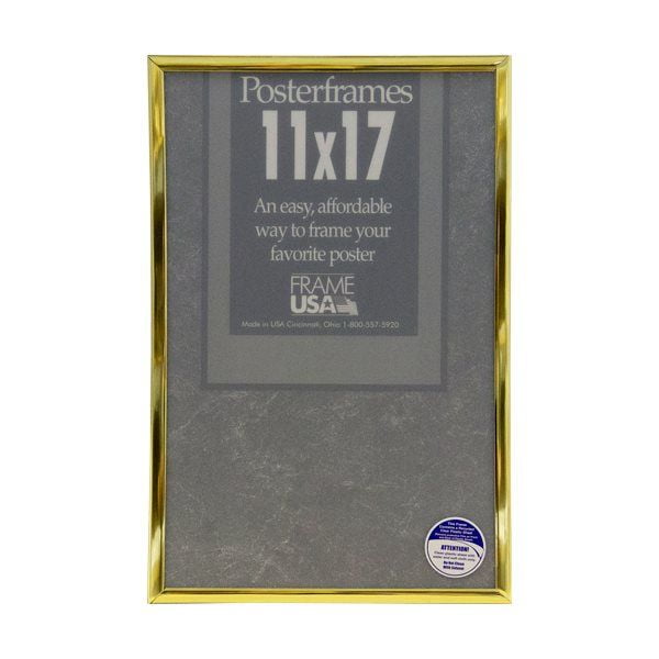 Frame USA 11" x 17" Plastic/Poster Paper Picture Frames, Gold Walmart