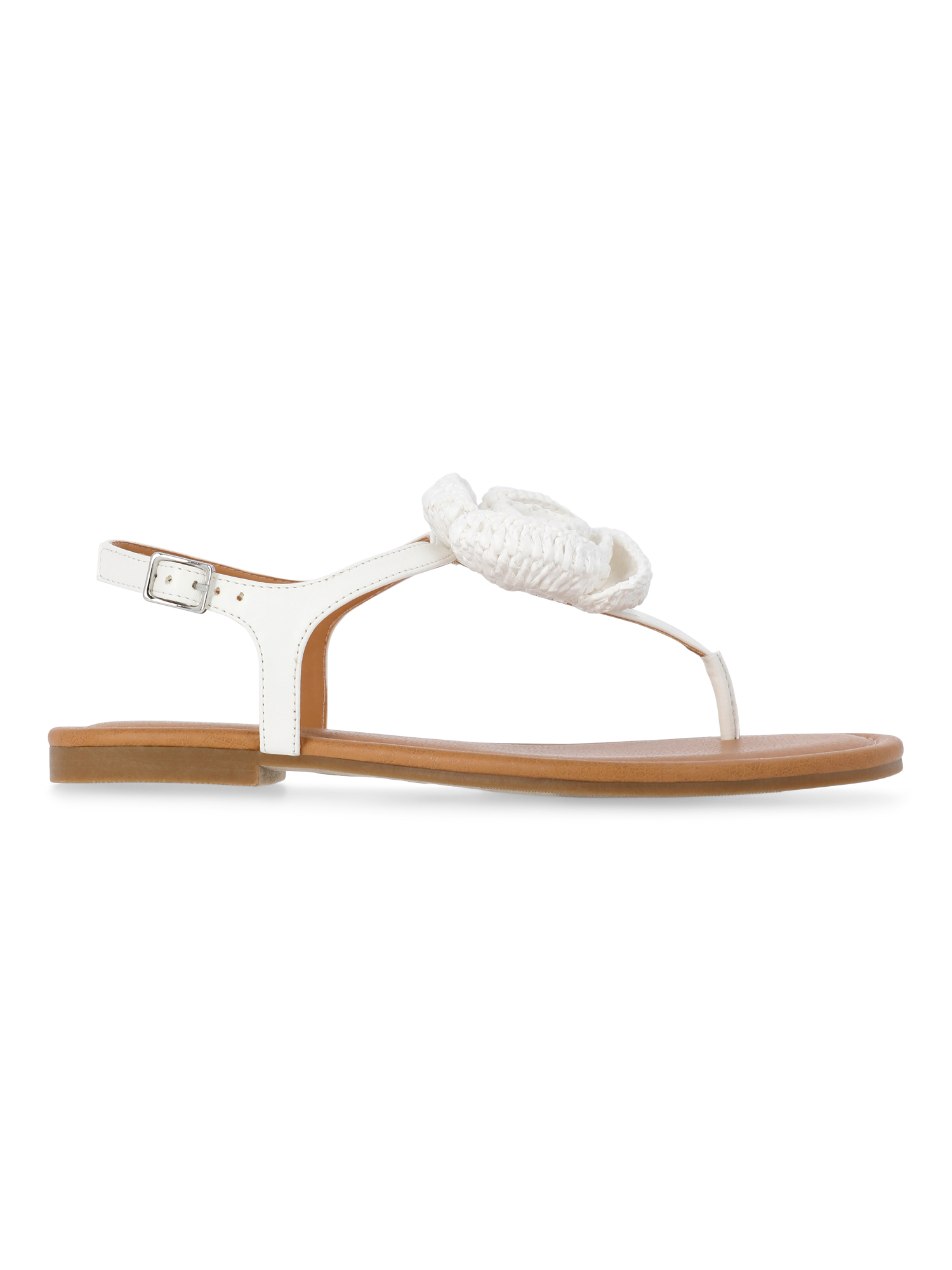 Time and Tru Women's Crochet Flower Thong Sandals