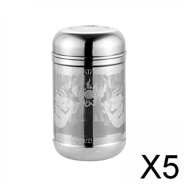 Infusor De Té De Acero Inoxidable 304 Con Diseño De Árbol De La Vida Y Piedra Natural – Práctico Y Decorativo