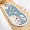 thumbnail image 2 of Alfombrillas suaves para el baño, alfombras pequeñas y frescas de conejo, Alfombra de entrada para el hogar, dormitorio, inodoro, puerta de baño, almohadilla antideslizante absorbente Fivean unisex, 2 of 2