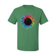 thumbnail image 2 of Wild Bobby, Colorful Tie Dye Sunflower Womens, Streetwear, Men's Graphic Tees, Kelly, 5XL, 2 of 3