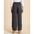 thumbnail image 4 of Moomaya Wide Leg Printed Palazzo Pants For Womens, Elastic Waist Bottoms, 4 of 8