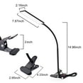 thumbnail image 6 of For Home, Office, Study, Black 5W 48 LEDs Clamp Desk Lamp, Eye-Caring Reading Light, 3 Color Temperatures, 11 Brightness, Adjustable Gooseneck Clip USB Port Night Light, 6 of 8