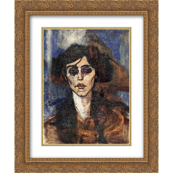 Amedeo Modigliani 2x Matted 20x24 Gold Ornate Framed Art Print 'Portrait of Maude Abrantes'