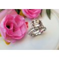 thumbnail image 4 of HeartsAndYou 2ct Natural Peach Morganite Engagement Ring 100% 14k SOLID White Gold Bridal Set, 4 of 9