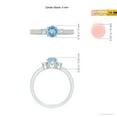 thumbnail image 4 of ANGARA Natural Classic Three Stone Aquamarine and Diamond Ring in 14K White Gold for Women (Size-5mm) | March Birthstone, Birthday, Anniversary, Jewelry Gift for Women | Natural Aquamarine Ring, 4 of 9