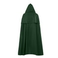 thumbnail image 3 of Hvyesh Men and Women Gothic Hooded Cloak Renaissance Robe Witch Halloween Cosplay Custume, 3 of 5