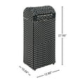 thumbnail image 4 of happimess Darla 14.27-Gallon All-Weather Wicker/Metal Swing Top Hideaway Outdoor Trash Can for Package Delivery, Patio Furniture, Cushions, Gardening Tools, Pool Supplies, Dark Navy/White, HPM1201E, 4 of 9