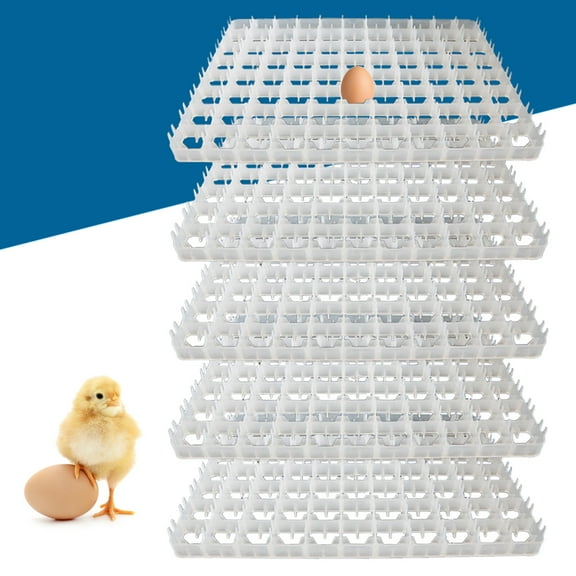PEAKORA5 Pack Egg Incubator Trays for 88 Eggs – Durable Plastic Replacement Trays for Automatic Hatchers, Perfect Fit 50×36×3 cm