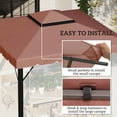 thumbnail image 5 of Outsunny 10' x 10' Gazebo Replacement Canopy, Double Roof Gazebo Top Cover (TOP ONLY), Coffee, 5 of 9