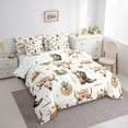 thumbnail image 3 of Feelyou Hippie Sheep Skeleton Bedding Comforter Set 7pcs, Western Cactus Flower Queen Bedding Sets, Kawaii Cowgirl Boot Reversible Queen Sheet Sets, Microfiber Bedroom Decor, 3 of 8
