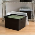 thumbnail image 6 of IRIS USA File Box, Plastic File Organizer with Lids for Letter/Legal File, Portable Document Box For Moving, Storage Bin with Durable and Secure Lid, Stackable Nestable BPA-Free, Clear 35 Qt. 4 Pack, 6 of 9
