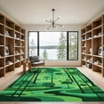 thumbnail image 2 of ODIKA 4'x6' Machine Washable Non-Slip Area Rug, Abstract Green High Traffic Rug with Pad, Green, 1050342, 2 of 8