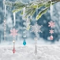 thumbnail image 2 of SharkTRUE Crystal Icicle Christmas Ornaments 18 Hanging Clear Acrylic & Glass Icicle Decorations for Christmas Tree, Winter Wonderland Party, New Year, Sparkling Holiday Dcor, 2 of 9