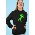 thumbnail image 2 of Fiery Green  Hoodie Women -Image by Shutterstock, Female XX-Large, 2 of 4