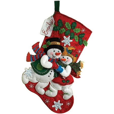 Bucilla Felt Stocking Kit, Snowflake Snuggle