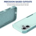 thumbnail image 4 of Shockproof Two-Layer Protection Phone Case For iPhone 16 15 11 12 13 14 Pro Max X S XR Luxury Contrasting Armour Anti-Drop Cover Dark Green For iPhone 16 Plus, 4 of 6