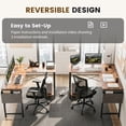 thumbnail image 5 of CONCETTA 49in Reversible L Shaped Computer Desk with Storage, Coner Desk with Wooden Desktop, CPU Stand and Side Bag for Home Office & Gaming, Rust Brown, 5 of 10