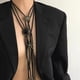 thumbnail image 4 of Cadena de camisa vintage con cabeza de vaca ajustable, collar de cuero con cuerda y cuello de polo sólido, corbata Bolo, 4 of 6