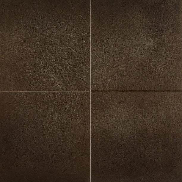 Bond Tile Remnant Brown 24 in. x 24 in. Textured Porcelain Floor and Wall Tile (4 Pieces 14.98