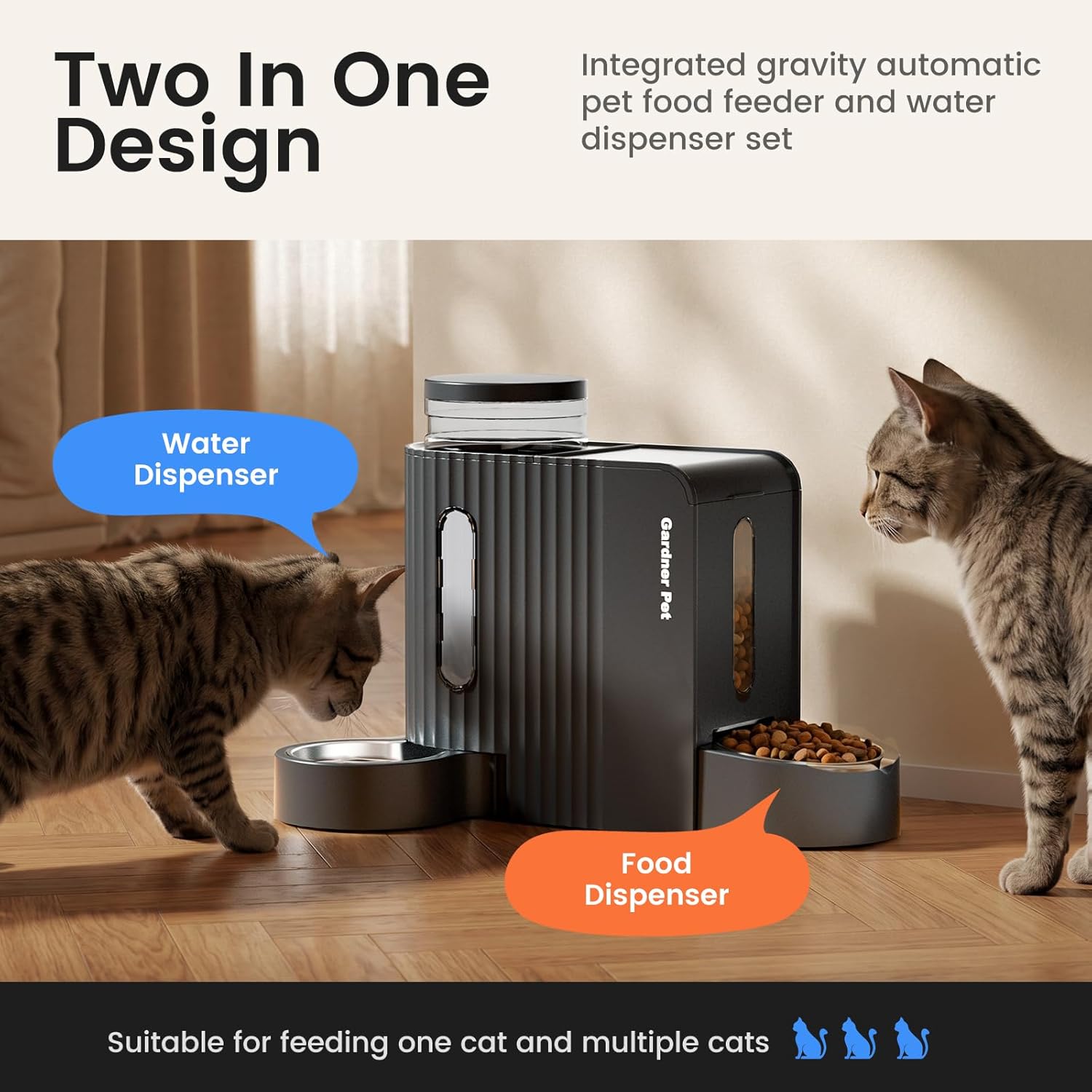 Nomipaw Gravity Auto Pet Food and Water Feeder Set photo 2