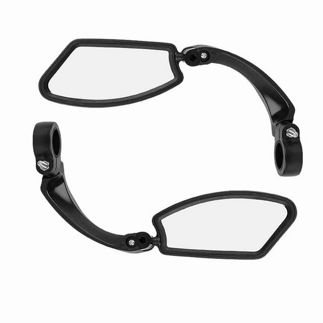 Quanmin Lot de 2 Rétroviseurs d'Extrémité de Guidon pour Vélo - Réglables à 360°, Verre Résistant aux Rayures, Convient aux Vélos de Route/montagne/Vélo Électrique, Scooters, Motos Électriques