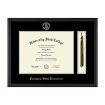 Framerly - KSU Tassel Diploma Frame with Black and Gold Mat