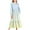 Sky Blue, variant on Posijego Girls Maxi Dress Fall Long Sleeve Crew Neck Tiered Dress Flowy Casual Spring Dresses with Pockets