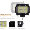 thumbnail image 3 of Auxbeam Light Bar 4 Inch 18W Pods Spot Beam Square Work Light Offroad Driving Light Off Road Spot Light, 3 of 5