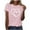 Pink, variant on Bogo Womens Tops Trendy Short Sleeve Womens Tops Dressy Casual 3/4 Sleeve Red Womens Blouses For Work Professional T Shirts For Women Cotton 100