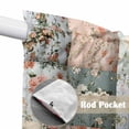 thumbnail image 2 of Elegant Spring Floral Kitchen Window Curtains, Swag Curtains Valance for Bedroom Living Room Bathroom, Summer Botanical Plaid Farmhouse Rod Pocket Window Curtain Block Drapes 2 Panels 28"x36", 2 of 9