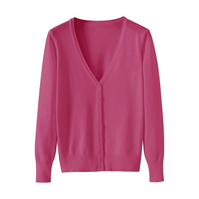 Women's Lightweight V Neck Cardigan Sweater (Available In Plus Size)