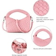 thumbnail image 4 of LHSHID Women Woven Tote Small Crossbody Bag, Weave Quilted Purse Square Shoulder Bag Woven Handbag with Detachable Strap, 4 of 7