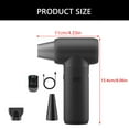 thumbnail image 2 of 33000RPM Electric Air Blower Small Dryer Rechargeable Cordless Cleaner Dust Fan for Keyboard Car Outdoor Dust Removal, 2 of 8
