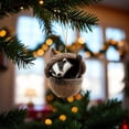 thumbnail image 5 of Aoyunhp 1Pc Forest Animal Series Christmas Ornaments,Cute Animal Christmas Ornaments,2D Flat Acrylic Hanging Pendant Creature Raccoon Hedgehog Decor,Christmas Tree Decorations for Home Holiday, 5 of 5