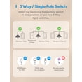 thumbnail image 3 of Interruptor de luz inteligente de 3 vías meross, paquete de 4, HomeKit Alexa, 3 of 9