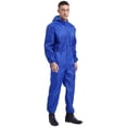 thumbnail image 6 of iiniim Men Long Sleeve Hooded Dustproof Mechanic Uniform Workshop Auto Workwear Work Jumpsuit Coverall Blue XXL/180, 6 of 7