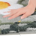 thumbnail image 3 of Alfombrillas de baño de microfibra REGALWOVEN, alfombrillas de baño de flores lindas antideslizantes, alfombrillas de baño suaves y absorbentes, lavables a máquina en gris 16" x 24", 3 of 6